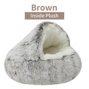 Soft Plush Round Cat Bed Warm Comfortable