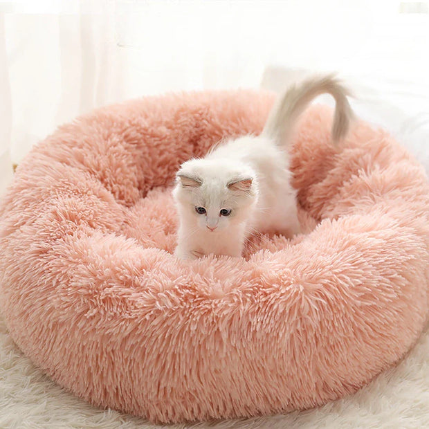 Round Dog Bed Winter Warm Cat Bed