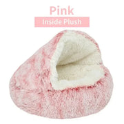 Soft Plush Round Cat Bed Warm Comfortable