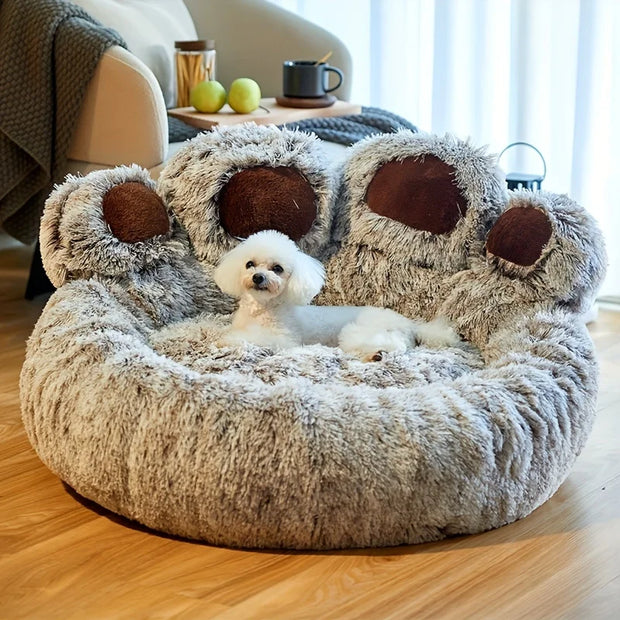 Dog Bed Cat Pet Sofa Cute Bear Paw Shape