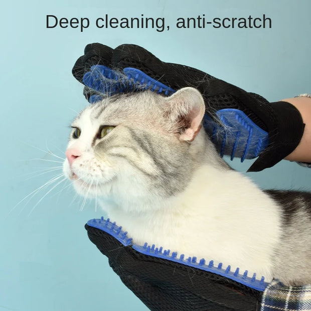 Silicone Pet Grooming Gloves Cats Hair