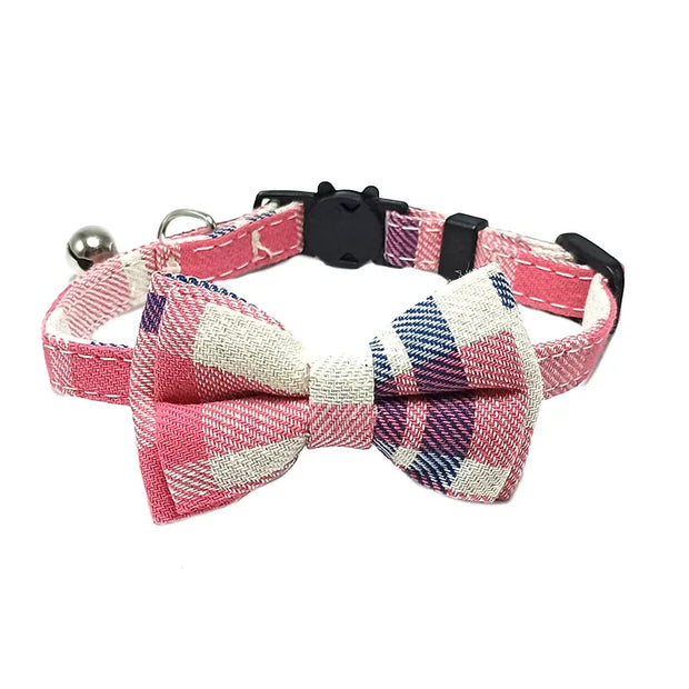 Pet Breakaway Cat Collar Bow Tie Bell