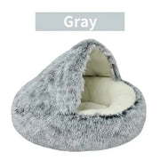 Soft Plush Round Cat Bed Warm Comfortable