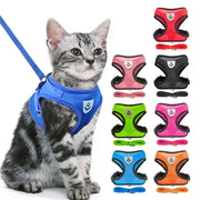 Cat Harness Vest Walking Lead Leash