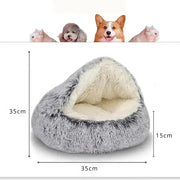 Soft Plush Round Cat Bed Warm Comfortable