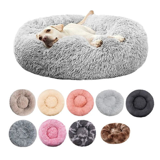 Round Dog Bed Winter Warm Cat Bed