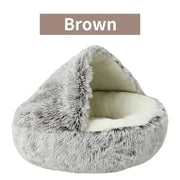 Soft Plush Round Cat Bed Warm Comfortable